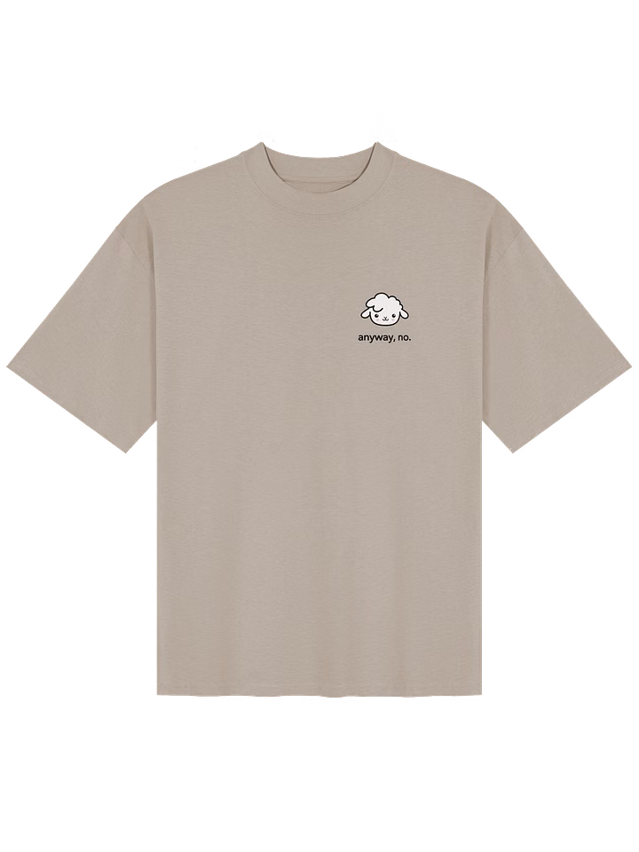 Mockup della Anyway, no. Oversized tee